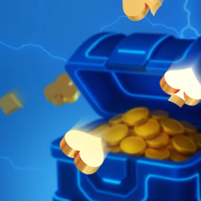 777Bet Casino featuring a treasure chest filled with glowing gold coins symbolizing slot winnings and exciting rewards